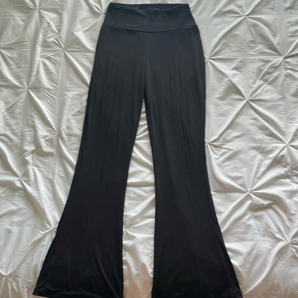 women’s flare leggings/yoga pants, black, medium